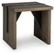 Kandinew Light Brown Square End Table
