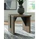 Kandinew Light Brown Square End Table