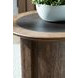 Dontayne Warm Brown and Dark Gray Round End Table