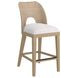 Frame White Upholstered Counter Height Stool