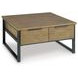 Montia Light Brown and Gunmetal Gray Square Lift Top Occasional Table Set