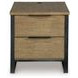 Montia Light Brown and Gunmetal Gray Square Lift Top Occasional Table Set