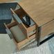 Montia Light Brown and Gunmetal Gray Rectangular End Table with USB Charging