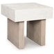 Jorlaina Light Grayish Brown And White Top Square End Table