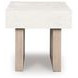 Jorlaina Light Grayish Brown And White Top Square End Table