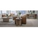 Silveroak Golden Oat and Beige Oval Lift Top Cocktail Table with 2 Upholstered Stools