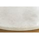 Alben Antique Gold and White Round Marble Top End Table