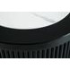 Grayman Matte Black and White Round Marble Top Cocktail Table