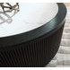 Grayman Matte Black and White Round Marble Top Cocktail Table