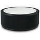Grayman Matte Black and White Round Marble Top Cocktail Table