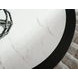 Grayman Matte Black and White Round Marble Top Cocktail Table