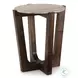 Tanidore Natural Marble And Warm Brown Round End Table