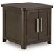 Breckington Dark Brown Rectangular End Table