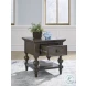 Veramond Dark Brown Square End Table