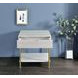 Whitman White And Champagne Square End Table