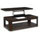 Carlibrie Warm Brown Rectangular Lift Top Cocktail Table