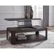 Carlibrie Warm Brown Rectangular Lift Top Occasional Table Set