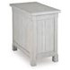 Robbinsdale Antique White Rectangular Chairside End Table with USB Charging
