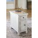 Robbinsdale Antique White Rectangular Chairside End Table with USB Charging