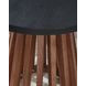Kallari Warm Brown and Black Round End Table