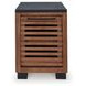 Kallari Warm Brown and Black Rectangular Chairside End Table