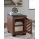 Kallari Warm Brown and Black Rectangular Chairside End Table