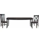 Cosmopolitan Coal and Black Salerno Butterfly Extendable Dining Table