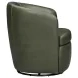Barolo Lyric Sage Leather Upholstered Swivel Club Chair