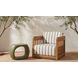 Adelaide Brown and White Upholstered Outdoor Accent Chair
