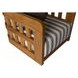 Adelaide Brown and White Upholstered Outdoor Accent Chair
