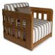 Adelaide Brown and White Upholstered Outdoor Accent Chair