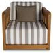 Adelaide Brown and White Upholstered Outdoor Accent Chair