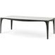 Rome Gray and White 95" Rectangular Marble Dining Table
