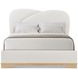 Origins Brown and Sesame California King Upholstered Panel Bed
