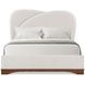 Origins Landmark and Beige California King Upholstered Panel Bed