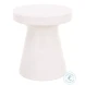 Tack Ivory Concrete Accent Table