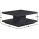Canyon Black Square Cocktail Table with Casters