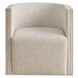 Vail Monique Linen and White Oak Upholstered Swivel Chair