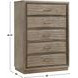 Sonoma Gray 5 Drawers Chest