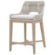 Tapestry Pumice Performance Fabric Upholstered Outdoor Counter Height Stool
