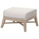 Tapestry Pumice Performance Fabric Upholstered Outdoor Rectangular Footstool