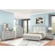Fiona Mist Gray Queen Upholstered Storage Panel Bed