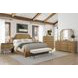 Magnolia Cashew Queen Planked Panel Bed