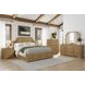 Magnolia Cashew Queen Planked Panel Bed
