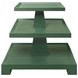 Tatiana Textured Green Rectangular Side Table with 2 Shelves