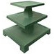 Tatiana Textured Green Rectangular Side Table with 2 Shelves