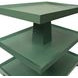 Tatiana Textured Green Rectangular Side Table with 2 Shelves