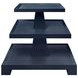 Tatiana Textured Navy Rectangular Side Table with 2 Shelves