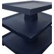 Tatiana Textured Navy Rectangular Side Table with 2 Shelves
