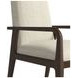 Verge Handcrafted Walnut and Beige Upholstered Arm Chair